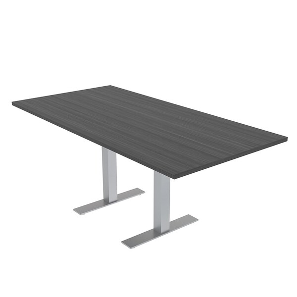 35.5 in W, 71.5 in L, 29 in H, Engineered Wood Top, Grey